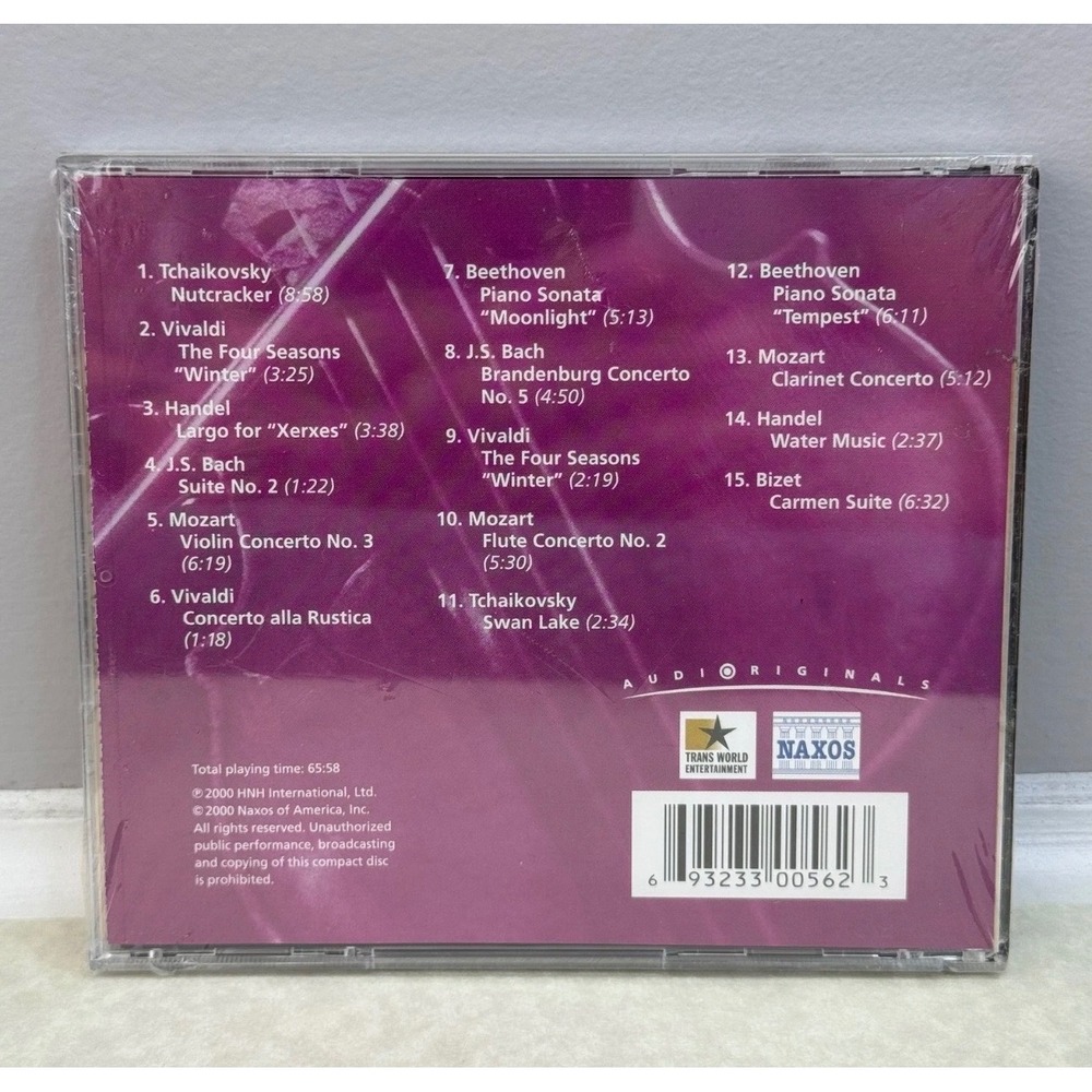 Classical Selects Audio Originals CD Tchaikovsky Vivaldi Mozart New Sealed 2000 - Picture 2 of 4